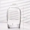 Jarrón minimalista de estilo europeo, recipiente creativo de vidrio estilo INS para sala de estar y mesa de comedor, jarrón de boca pequeña para arreglos florales en casa, artesanía decorativa
