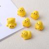 Pequeno frango amarelo boneco tridimensional decoração emoção curativa pato resina acessórios joias diy caixa de papelaria cola de creme