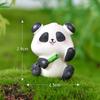 Novo Panda Micro Paisagem Jardinagem DIY Paisagismo Acessórios Bonito Panda Bambu Brotos Bamboo Pole Ornamentos de Resina