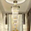Luminária de teto para sala de estar poste de cristal lampada post-moderno simples oco escada de prédio alto villa prédio duplex lustre de cristal luxuoso