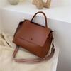Bolsa Transversal Simples Cor Sólida Versátil Outono Inverno Feminina 2022 Nova Estilo Coreano Casual Retrô Grande Capacidade Bolsa de Mão