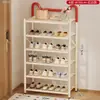 Sapateira sem Instalação, Armário de Sapatos de Entrada Multifuncional para Casa, Organizador de Sapato Dobrável Pequeno Simples Estilo Dopamina
