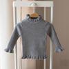 Suéter para Niñas Otoño 2025 Nuevo Suave Ceroso Base Stychy Infantil Bebé Otoño e Invierno Engrosado Negro