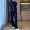 Conjunto Esportivo Casual para Mulheres 2025 Outono Novo Popular Tamanho Grande Gorduchinha Estilo Solto Moletom e Calça Conjunto de Duas Peças