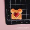 Mini Tostada Pan Comida Juguete Serie Resina Accesorios Pegamento de Crema DIY Funda de Teléfono Llavero Pasador Materiales Al por Mayor