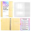 Desafío de los 100 Sobres Transfronterizo Macarrón Brillante Cuaderno de Hojas Sueltas de 100 Días Cuaderno de Presupuesto para Ahorrar Dinero