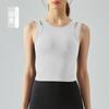 Chaleco Deportivo de Dos Piezas Falsas Seleccionado Cuidadosamente de Resistencia Media Ropa Profesional para Pilates Correr Yoga con Almohadilla en el Pecho Ropa de Fitness