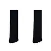 Calcetines de cinco dedos estilo fino primavera y otoño calcetines largos de dedo dividido Melade adelgazantes absorbentes de sudor transpirables holgados a rayas calcetines altos