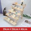 Estante de exhibición de madera de pino, estante de almacenamiento de escritorio multicapa, escalera de madera, estante multiusos para plantas y flores, venta al por mayor