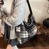 Nova Bolsa de Ombro Grande Capacidade Estilo Coreano Ins Outono/Inverno Bolsa Tote Estampada de Leopardo