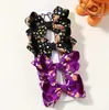 Pinzas para el pelo con lazo estampado popular de Halloween para niños europeos y americanos, Pasadores decorativos para bebés europeos y americanos, Accesorios para el cabello, Diademas 751