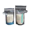 Producción OEM Bolsa de Almacenamiento de Leche de 200 ml con Boquilla Empaque de Leche Materna Doble Cierre Bolsa de Conservación de Leche Materna