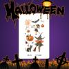 Pegatinas de tatuaje de Halloween fiesta niños dibujos animados divertido lindo calabaza bruja castillo fantasma telaraña impermeable duradero