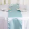 Suministro del Fabricante Camino de Mesa de Satén Borde Cerrado de Alta Densidad Decoración de Boda Mantel de Seda Satén Fiesta de Hotel Camino de Mesa Especial