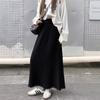 Falda Coreana de Punto Plisada para Mujer Otoño e Invierno Nuevo Estilo Cintura Alta Look Adelgazante y Elegante Casual Falda Midi con Flecos