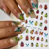Adesivos de Arte para Unhas Novos Transfronteiriços Ins Verão Abelha Joaninha Libélula Borboleta Flor Inseto Adesivo Adesivos de Unha