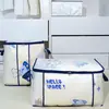 Saco de armazenamento de colcha grande capacidade à prova de umidade à prova de mofo para guardar roupas mudança colcha de algodão saco de embalagem de roupas artefato bolsa organizadora