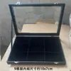 Caja Negra a Prueba de Polvo con 18 Compartimentos para Joyas, Collares, Anillos, Pendientes, Pulseras y Artículos de Colección, con Tapa