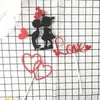 Nuevo Topper para Pastel de San Valentín Globo Corazón de Amor Silla Doble Decoración Acrílica Estilo Ins