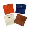 Bolsa de Joias Pu Texturizada Embalagem para Joias Bolsa com Fecho de Botão Pode Ser Impressa com Logo Padrão de Ovelha Bolsa de Embalagem com Fecho de Botão