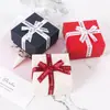 Caja de embalaje para anillos caja de papel caja para collar con colgante caja de joyería caja de regalo con lazo caja de almacenamiento para aretes de alta gama caja de exhibición