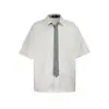 Camisa de Manga Corta Guapa Estilo Coreano High Street para Hombre Verano Delgada de Moda Ulzzang Versátil Casual Camisa de Manga Tres Cuartos