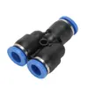 Conector Rápido de Aire de Conexión Rápida de Tres Vías Pe Conector Neumático Paquete de Cinco Vías Pza de Cuatro Vías Pu Recto de Paso Py Plástico Neumático