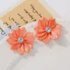 Adornos de flor de 12 pétalos de cinta hechos a mano Accesorios para el cabello para niños DIY Accesorios para pinzas de pelo con pedrería Ramillete Adornos para ropa al por mayor