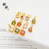 Esperando el mismo colgante de conservación de color fuerte de la Tienda de Oro, Joyería de Rombo de Oro Arena Vietnamita con Piedra Blanca, Accesorios Simples y Versátiles de Alta Calidad