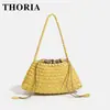 Bolso de hombro cruzado de alta costura con bolsillo interior grande, bolso tejido hecho a mano de gran venta, bolso de mano para mujer, bolso de axila