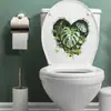 Fun-M599 Personalizado Rasgado Planta Verde Folha de Tartaruga Banheiro Vaso Sanitário Embelezamento Decoração Adesivo de Parede Autoadesivo