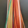 Bolsa de material para leque redondo DIY feito à mão sem nós tiras de bambu tiras de bambu material tecido à mão tiras de bambu finas lisas cor