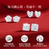 Set de Aretes de Plata Pura 999 para Una Semana, Lujo Ligero y Sensación de Alta Gama, Aretes Amigables con los Oídos, Regalo para el Día de San Valentín o Cumpleaños para Niñas