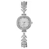 Reloj de Sirena para Mujer Luz de Lujo Cielo Estrellado Cola de Pez Completamente Incrustado de Diamantes Reloj de Pulsera de Gama Alta Reloj para Niñas Versátil y Compacto