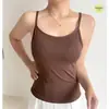 Camisola sin costuras talla grande con tirantes finos para mujer, adecuada para usar como prenda exterior, con sujetador de copa incorporada, se puede usar sola como un top moderno