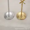 Soporte para placa de mesa de acero inoxidable, soporte para placa de comida, clip para menú de hotel, clip para número, letrero de boda, tarjeta para asiento, placa para número de mesa