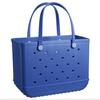 Bolsa de Playa Eva Spot del Fabricante Moda Simple Color Macaron Compras Cesta de Verduras DIY Hombro Agujero Bolsa