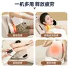 Cojín Masajeador Lumbar Auxiliar Masajeador Shiatsu para Uso en Casa y Coche, Dispositivo de Masaje Térmico Lumbar para Oficina