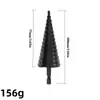 Juego de Brocas Escalonadas de Vástago Hexagonal Negro Nitrurado de Flauta Recta Transfronterizo 3-12 4-12 4-20 Broca Espiral de Acero de Alta Velocidad Juego de Abreagujeros