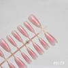 P178-180 Novo Blush Nail Art Francês Luz Olho de Gato Escada Longa Amêndoa Tamanho Completo Vestir Armadura Ponta Longa 30 Peças