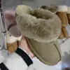 Primer Encuentro Temporada 2026 Nuevas Pantuflas Cerradas Otoño/Invierno Suela Plana Peludas Espesas Cálidas Para Usar al Aire Libre Pantuflas de Mujer