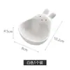 Prato criativo de coelho branco em desenho animado para molho, um prato de condimentos estiloso para uso doméstico, perfeito para vinagre, ketchup, lanches e molhos de azeite e vinagre