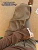 Pantalones Casuales de Gamuza Retro Marrones para Hombres y Mujeres 2026 Nuevos de Otoño e Invierno Pierna Recta Favorecedores Versátiles Pierna Ancha Pantalones Largos