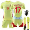 2024 España visitante 17 Nico fútbol uniforme traje camiseta No. 7 Morata 19 Yamal 10 Olmo