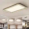 Luz Principal da Sala de Estar, Estilo Moderno Simples, Luminária de Teto Luxuosa, Novo Modelo 2025, Iluminação Criativa de Cristal com Padrão de Gelo Rachado
