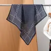 Bufanda de seda de espiga vintage para mujer, adecuada para primavera y otoño, pañuelo cuadrado pequeño, bufanda elegante para cuello de camisa, bufanda para cuello de traje, faja de cintura de moda y chal