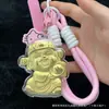Gato de la Suerte Chapado en Oro, Dibujo Animado del Dios de la Riqueza, Atrae Riqueza, Trae Prosperidad, Correa para Cadena de Teléfono Móvil, Decoración, Colgante para Bolso