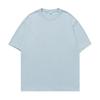 Camiseta de Algodão Puro de Manga Curta 230g para Homens e Mulheres, Mesmo Estilo Marca Americana Trbottomy Solta Básica Cor Lisa Camiseta de Base Top Q