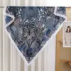 Novo lenço quadrado vintage paisley 90cm mais vendido, lenço de seda artificial, lenço fino color-blocking para a cabeça, lenço versátil, xale decorativo