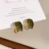 Brincos Irregulares de Esmalte Gotejado Retro Francês Vermelho de Alta Qualidade para Mulheres, Novos Brincos de Tarraxa em Forma de C da Moda
